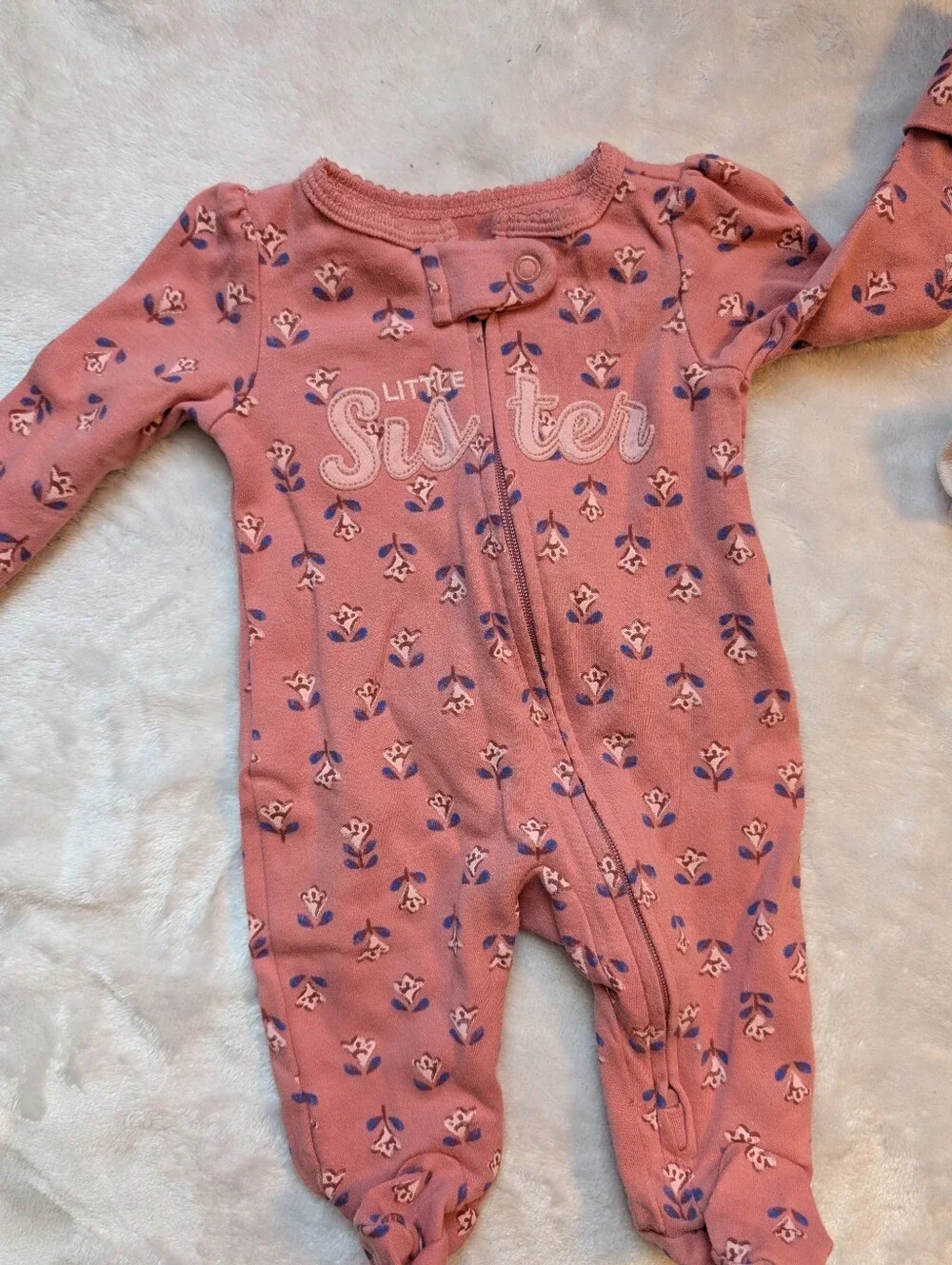 ✨ NWOT Carter’s Baby Girl 2-Way Zip Sleep & Play Pajamas Set | Size NB ✨